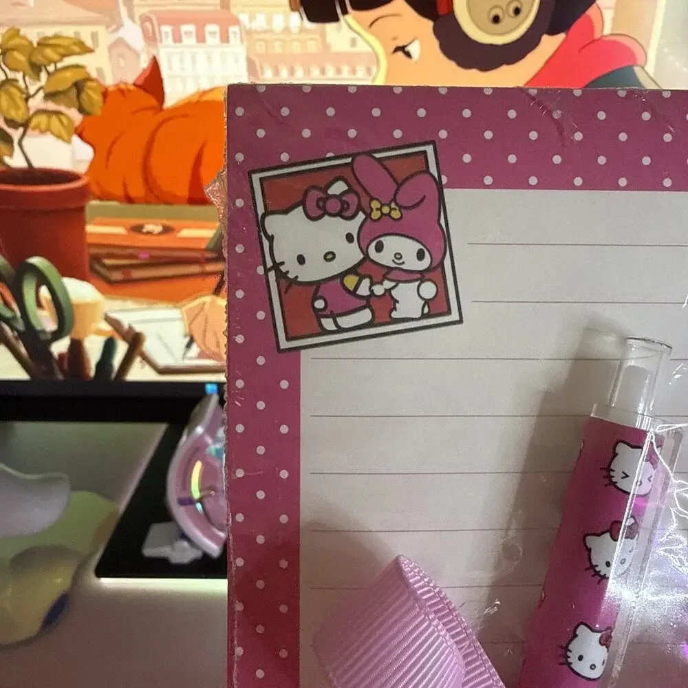 Sanrio Hello Kitty & Friends List Pad Gel Pen Gift Set Pink Lined 2025 My Melody